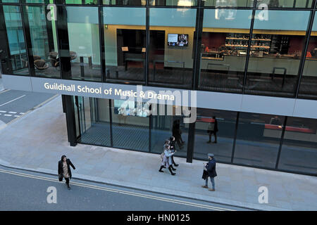 Guildhall School of Music & Drama exterior view of building in London EC2Y, England UK   KATHY DEWITT Stock Photo