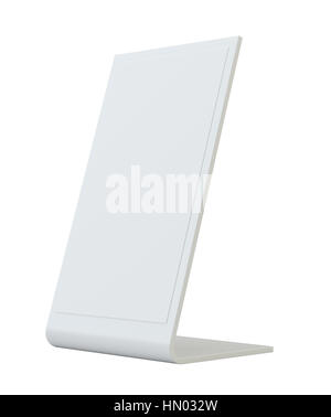 Blank flyer mockup plastic holder Stock Photo