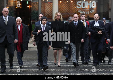 Claire Blackman, the wife of Alexander Blackman, arrives at the High Court in central London where the Royal Marine Sergeant, serving life after being found guilty of murdering an injured Afghan fighter in Helmand province in 2011, is challenging his conviction. Stock Photo