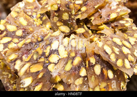 Closeup of delicious arabic sweets. Dubai, United Arab Emirates Stock Photo
