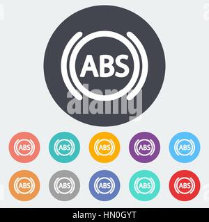 Spray cans. Single flat icon on the circle. Vector illustration. Stock Vector