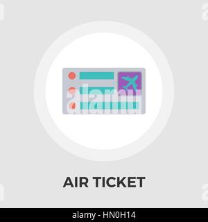 Air Ticket icon vector. Flat icon isolated on the white background. Editable EPS file. Vector illustration. Stock Vector