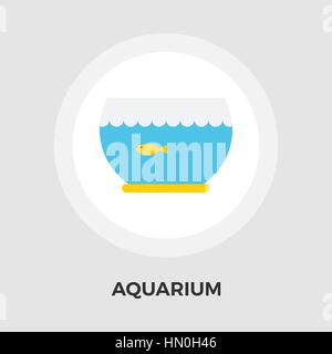 Aquarium Icon Vector. Flat icon isolated on the white background. Editable EPS file. Vector illustration. Stock Vector