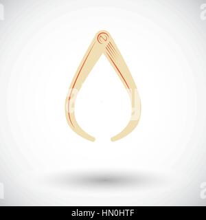 Calipers. Flat vector icon for mobile and web applications. Vector illustration. Stock Vector
