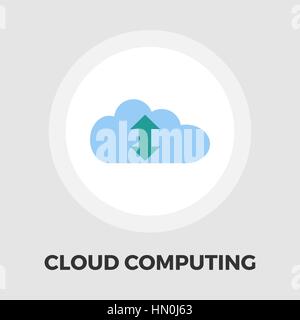 Cloud computing icon vector. Flat icon isolated on the white background. Editable EPS file. Vector illustration. Stock Vector
