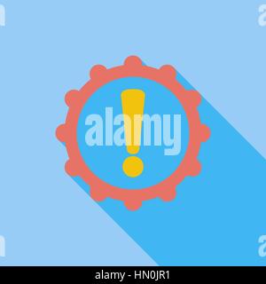 Faulty transmission icon. Flat vector related icon with long shadow for web and mobile applications. It can be used as - logo, pictogram, icon, infogr Stock Vector