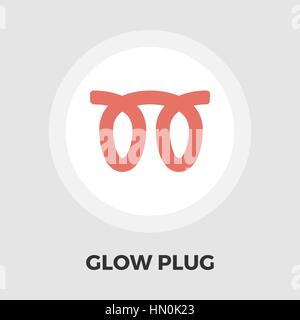 Glow plug icon vector. Flat icon isolated on the white background. Editable EPS file. Vector illustration. Stock Vector