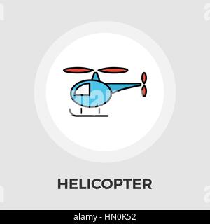 Helicopter icon vector. Flat icon isolated on the white background. Editable EPS file. Vector illustration. Stock Vector