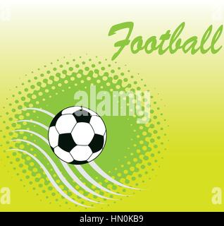 Square football green banner Stock Vector