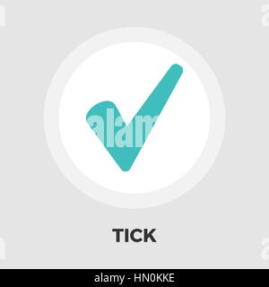 Tick icon vector. Flat icon isolated on the white background. Editable EPS file. Vector illustration. Stock Vector