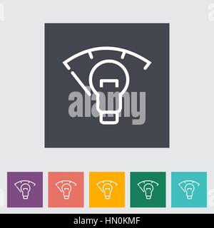 Car dashboard panel illumination. Single flat icon. Vector illustration. Stock Vector