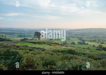 Views from The roaches over Tittesworth reservoir, Staffordshire, England Stock Photo