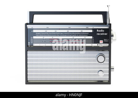 radio receiver, 3D rendering isolated on white background Stock Photo