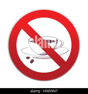 Drinks are not allowed. No coffee cup icon. Hot drinks symbol. Take away or take-out tea beverage sign. Stock Vector