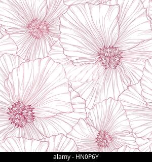 Floral seamless pattern. Flower background. Floral seamless texture with flowers. Flourish tiled wallpaper Stock Vector