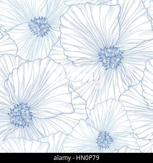 Floral seamless pattern. Flower background. Floral seamless texture with flowers. Flourish tiled wallpaper Stock Vector