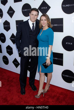 Sam Jaeger and his wife, Amber, arrive at the TV Land Awards on April