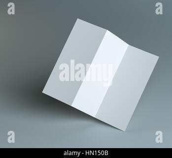 Blank tri fold brochure Stock Photo