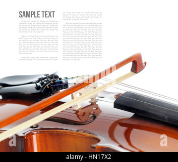 new classical violin on white background template Stock Photo - Alamy