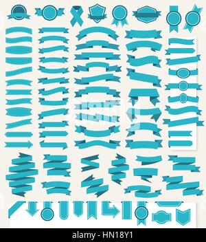 Ribbon labels collection. Decorative ribbons, anniversary award ...