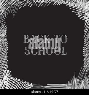 Back to school. Chalkboard background. Hand drawn message written over blackboard. Vector. Stock Vector