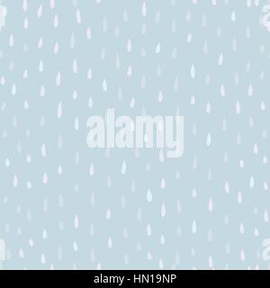 Raindrop background. Rainstorm Seamless Pattern. Rainy weather ornament. Water drops tiled wallpaper Stock Vector