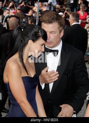 Alec Baldwin and Hilaria Thomas arrive at the premiere for the film, 'Mud' at the 65th Cannes Film Festival in Cannes, France on May 26, 2012. Photo by Francis Specker Stock Photo