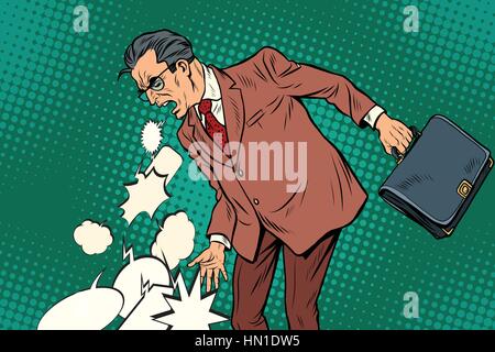 Man sick of the comments and messages Stock Vector