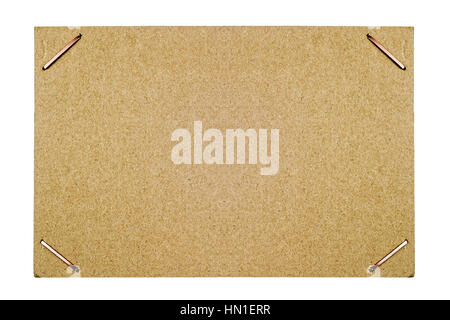 Cardboard frame on a white background Stock Photo