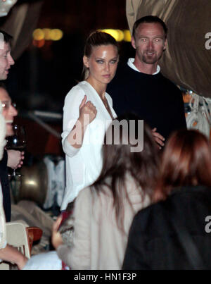 Bar Refaeli at a partry on a yacht in Cannes, France on May 17, 2011. Photo by Francis Specker Stock Photo