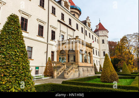 Konopiste Castle in Czech Republic in autumn, Czech Republic Stock Photo