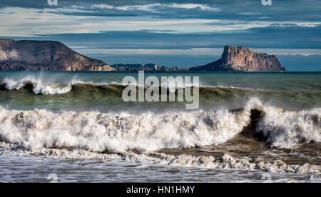 Albir Lighthouse. The walk to the lighthouse can be very rewarding to take in some of the best views of Albir and its coast line. Stock Photo