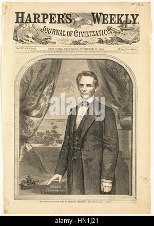 Winslow Homer -   Hon. Abraham Lincoln, born in Kentucky, February 12, 1809 Stock Photo