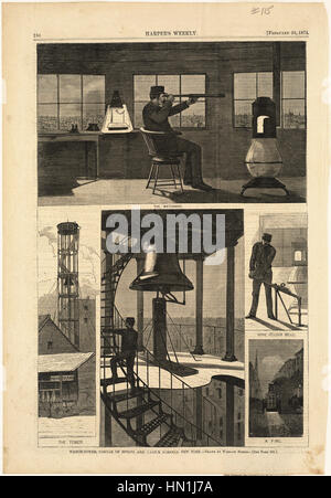 Winslow Homer -   Watch-tower, corner of Spring and Varick Streets, New York Stock Photo