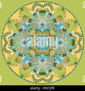 Colored ring mandala Stock Vector