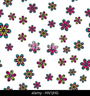 Seamless pattern with beautiful flowers Stock Vector