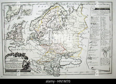 Map of Northern and Eastern Europe in 1791 by Reilly 0004 Stock Photo