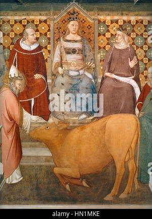 Maso di Banco 1335-40 Fresco from Santa Croce, Florence 03 Stock Photo