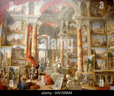 Modern Rome, Giovanni Paolo Panini 1757 Stock Photo