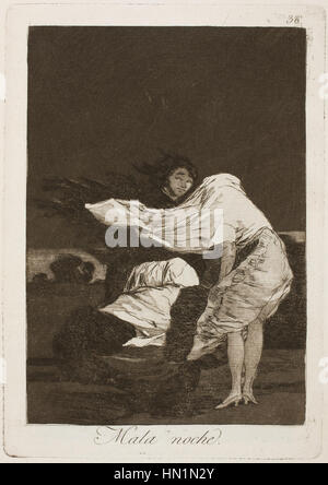 Museo del Prado - Goya - Caprichos - No. 36 - Mala noche Stock Photo