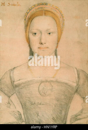 Mary Zouch by Hans Holbein the Younger Stock Photo