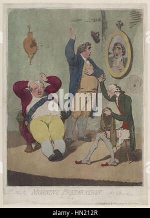 Morning preparation' (Frederick North, 2nd Earl of Guilford; Charles James Fox; Edmund Burke) by James Gillray Stock Photo