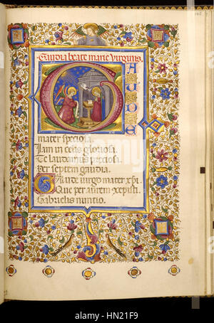 Master of Isabella di Chiaromonte - Leaf from Book of Hours - Walters W328165R - Open Obverse Stock Photo
