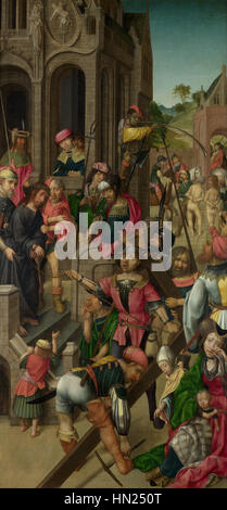 Master of Delft - Christ presented to the People- Left Hand Panel - Google Art Project Stock Photo