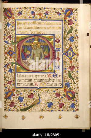 Master of Isabella di Chiaromonte - Leaf from Book of Hours - Walters W328101R - Open Obverse Stock Photo