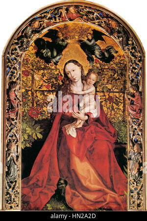 Martin Schongauer Madonna in Rose Garden Stock Photo