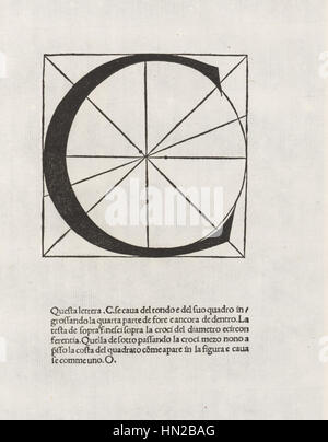 Luca Pacioli, De divina proportione, Letter C Stock Photo