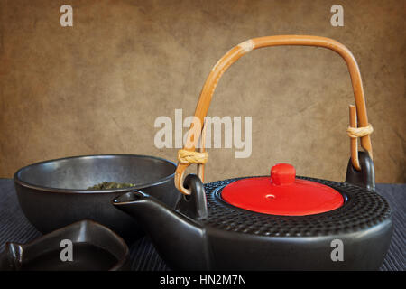 vintage asian tea set Stock Photo