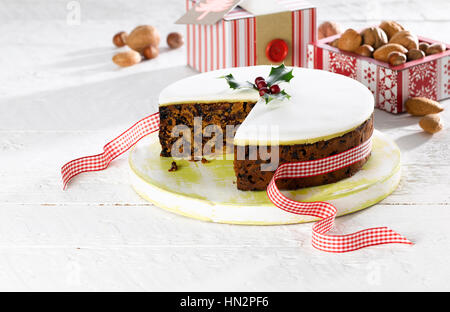 Christmas Cake Stock Photo