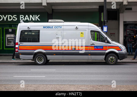 Metropolitan Police CCTV equipped van parked on Edgware Road, London, UK Stock Photo